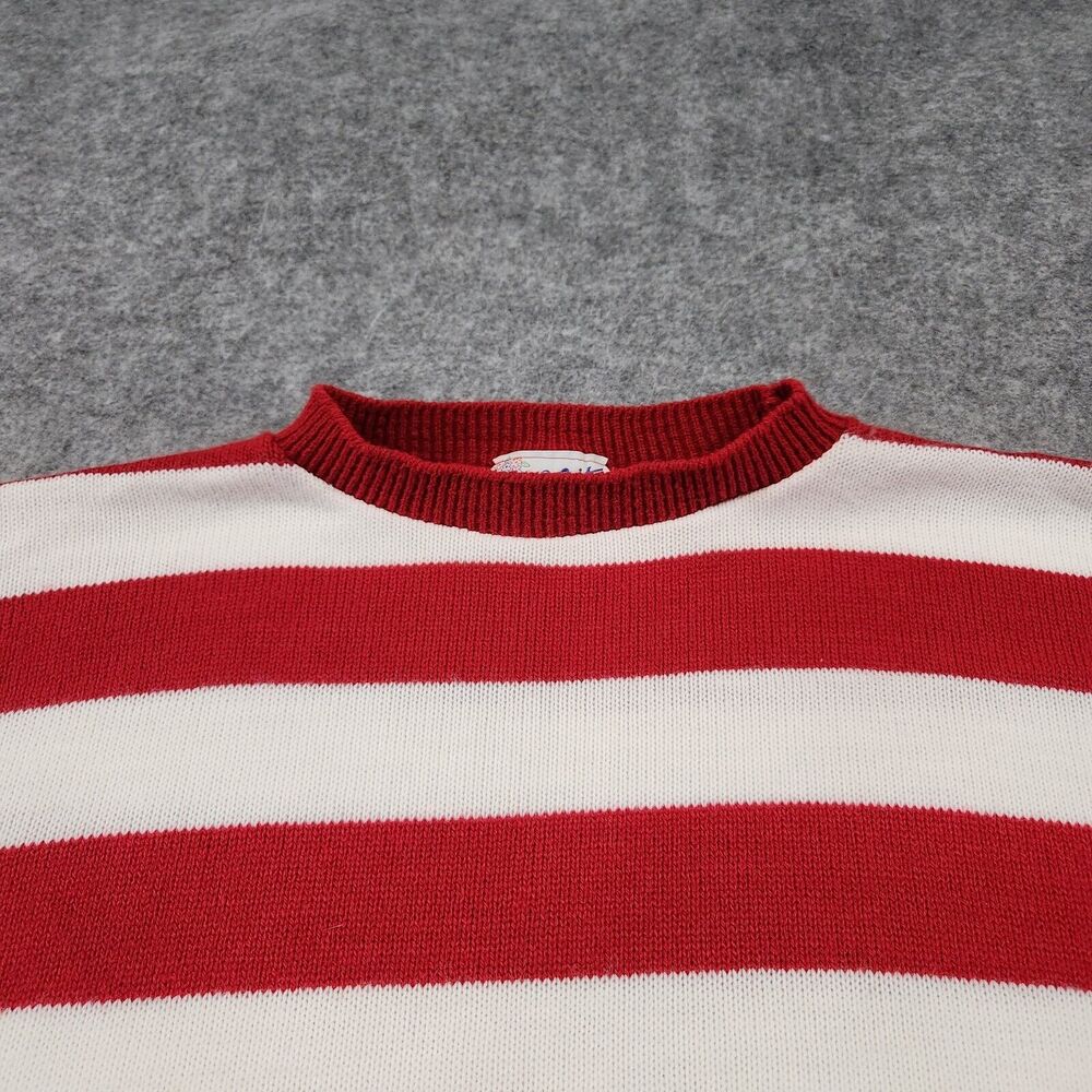 VTG J Knit Adult Mens Womens XL‎ USA Flag Patriotic America Crewneck Sweater - Picture 5 of 11